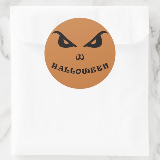 Halloween spooky scary ronde sticker (Tas)