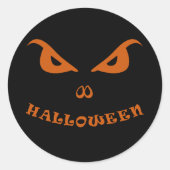 Halloween spooky scary ronde sticker (Voorkant)