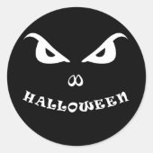 Halloween spooky scary ronde sticker (Voorkant)