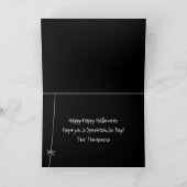 Halloween Spooky Scary Schattige Spinnenweb Kaart (Binnen)