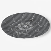 Halloween Spooky Scary Schattige Spinnenweb Papieren Bordje (Gekanteld)
