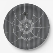 Halloween Spooky Scary Schattige Spinnenweb Papieren Bordje (Voorkant)