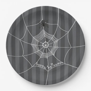 Halloween Spooky Scary Schattige Spinnenweb Papieren Bordje