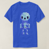Halloween Spooky Scary Skeleton T-shirt met 8 bits (Design voorkant)