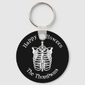 Halloween Spooky Scary Skeleton X Ray Sleutelhanger (Voorkant)