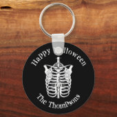Halloween Spooky Scary Skeleton X Ray Sleutelhanger (Voorkant)