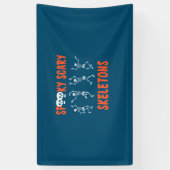 Halloween Spooky Scary Skeletons Dance Birthday Spandoek (Verticaal)