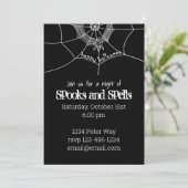 Halloween Spooky Scary Spider Web Cute Party Kaart (Staand voorkant)