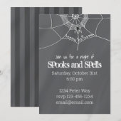 Halloween Spooky Scary Spider Web Fun Party Kaart (Voorkant / Achterkant)