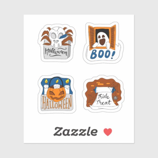 Halloween spooky scary sticker collection (Vel)