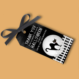 Halloween Spooky Scary Whimsical Black Cat Cadeaulabel