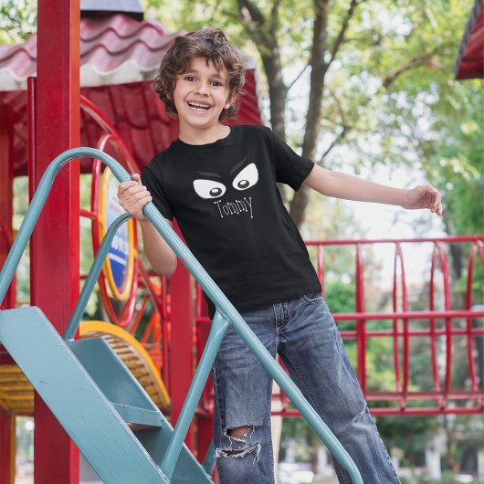 Halloween Spooky Schattige Zwart-Wit Ogen T-shirt