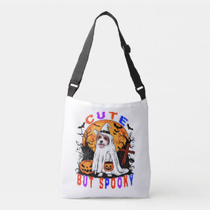 Halloween Spooky Schattigee Dog Art voor dierenlie Crossbody Tas