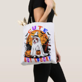 Halloween Spooky Schattigee Dog Art voor dierenlie Tote Bag (Dichtbij)