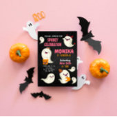 Halloween Spooky Schattigee Ghost Girl Verjaardag Kaart