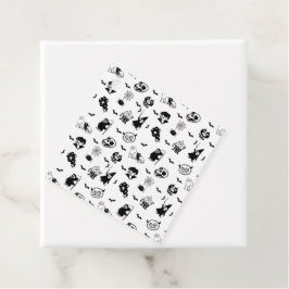 Halloween Spooky Schattigee Patroon Vakantie Horro Bedankjes Labels