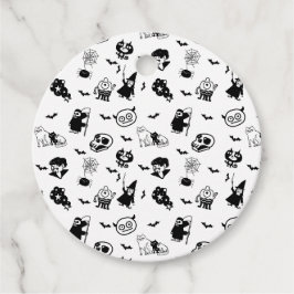 Halloween Spooky Schattigee Patroon Vakantie Horro Bedankjes Labels