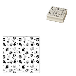 Halloween Spooky Schattigee Patroon Vakantie Horro Rubberstempel