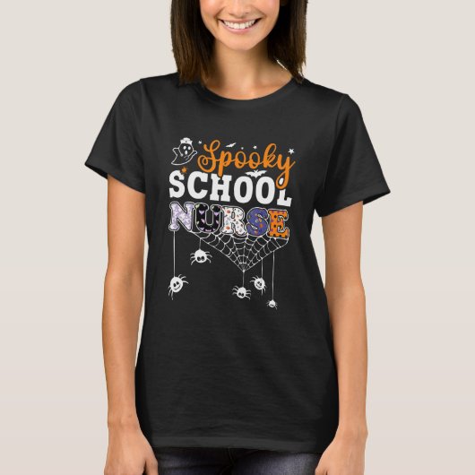 Halloween Spooky School Ziekenwerkers T-shirt (Voorkant)