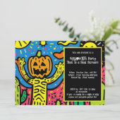 Halloween Spooky Scribble Shindig Kaart (Staand voorkant)