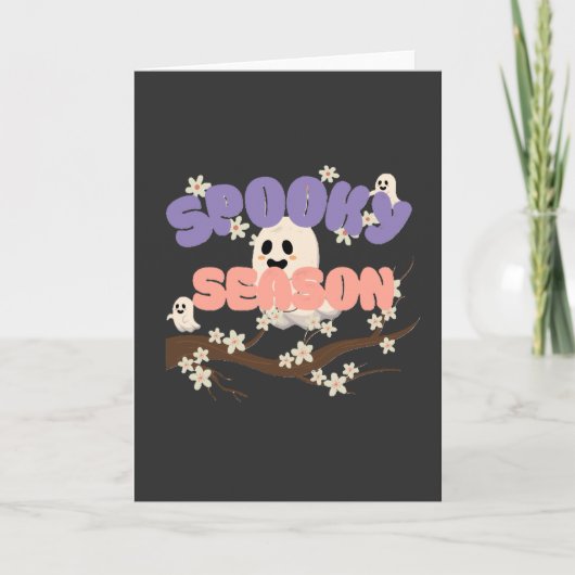 Halloween Spooky Season Folded Greeting Card Kaart (Voorkant)