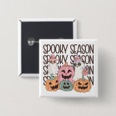 Halloween Spooky Season Vierkante Button 5,1 Cm (Voorkant /achterkant)