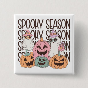 Halloween Spooky Season Vierkante Button 5,1 Cm