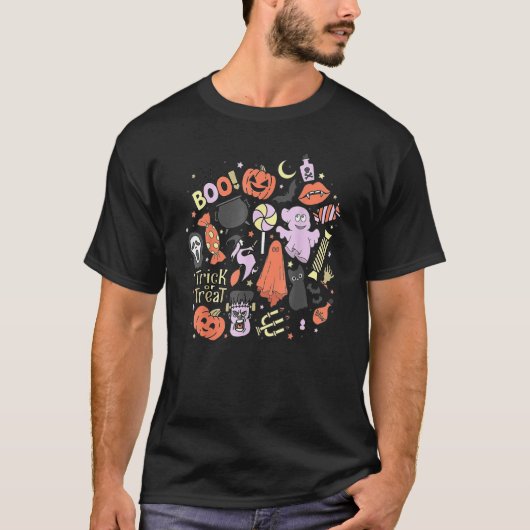 Halloween Spooky Season Witch Ghost Potions T-shirt (Voorkant)