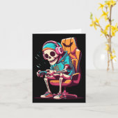 Halloween Spooky Seizoen Gaming Skeleton Scary Gam Kaart (Gele Bloem)