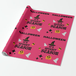 HALLOWEEN SPOOKY SEIZOEN ROZE CADEAUPAPIER