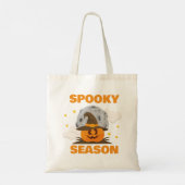 Halloween Spooky Seizoen Schattigee Oranje Pompoen Tote Bag (Achterkant)