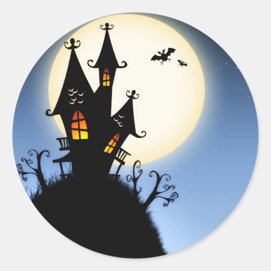 Halloween Spooky Silhouettes Sticker (Voorkant)