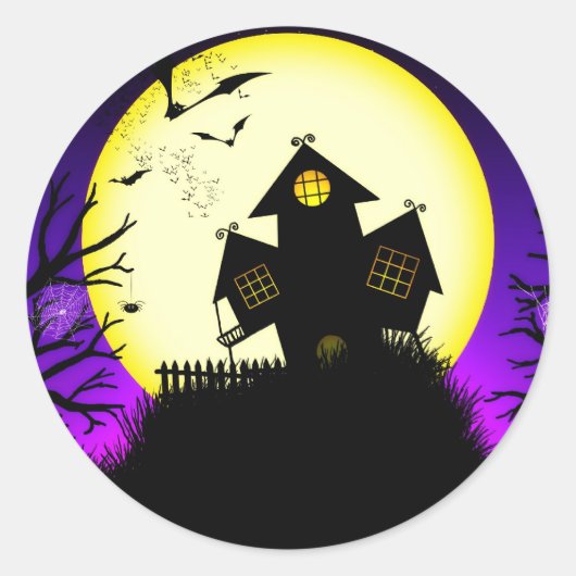 Halloween Spooky Silhouettes Sticker (Voorkant)