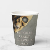 Halloween Spooky Skelet Skull Party Papieren Bekers (Voorkant)
