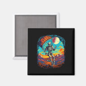Halloween Spooky Skeleton Paragliding Skydiving Magneet (Voorkant / Achterkant)