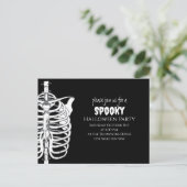 Halloween Spooky Skeleton Scary Typografie Briefkaart (Staand voorkant)