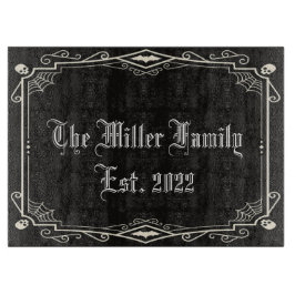 Halloween Spooky Skeletons Bats Spiderwebs Family Snijplank