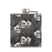 HALLOWEEN SPOOKY SKULLS & BLACK CROWS HEUPFLES (Achterkant)