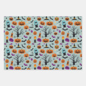 Halloween Spooky Snoep Ghost Pattern Inpakpapier Vel (Voorkant 3)