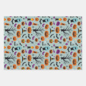 Halloween Spooky Snoep Ghost Pattern Inpakpapier Vel (Voorkant)