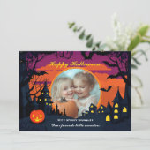 Halloween Spooky Snuggle Castle Kaart (Staand voorkant)