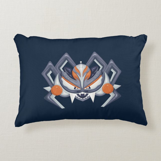 Halloween Spooky Spider / King of Pumpkin Accent Kussen (Voorkant)