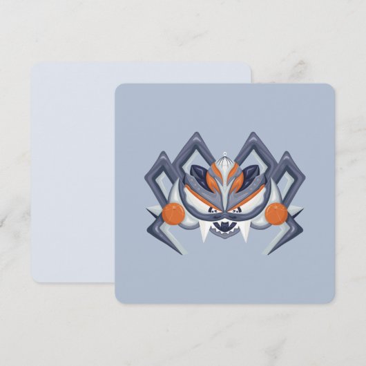 Halloween Spooky Spider / King of Pumpkin Kaart (Voorkant / Achterkant)