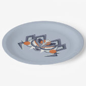 Halloween Spooky Spider / King of Pumpkin Papieren Bordje (Gekanteld)