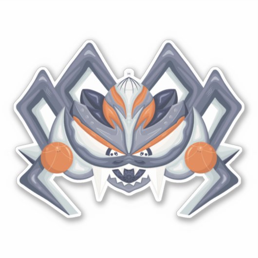 Halloween Spooky Spider / King of Pumpkin Sticker (Voorkant)