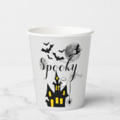 Halloween Spooky Spider pakt heksenhuis Papieren Bekers (Achterkant)