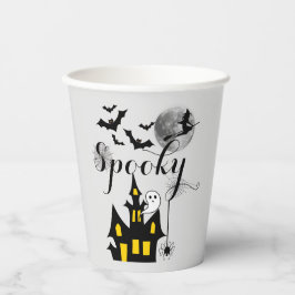 Halloween Spooky Spider pakt heksenhuis Papieren Bekers