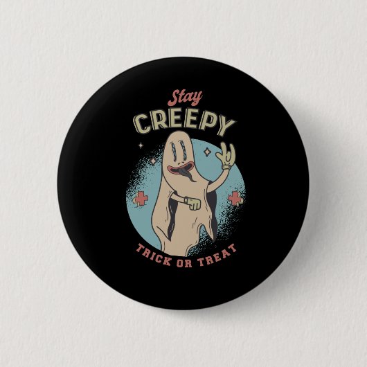 Halloween spooky spreuk ontwerp ronde button 5,7 cm (Voorkant)