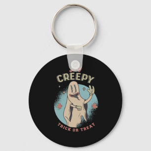 Halloween spooky spreuk ontwerp sleutelhanger