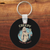 Halloween spooky spreuk ontwerp sleutelhanger (Voorkant)